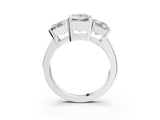 White gold Three-Stone Princess Cut Diamond Ring with Channel Set Band and Four-Prong Setting_29