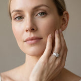 White gold Three-Stone Princess Cut Diamond Ring with Channel Set Band and Four-Prong Setting_51