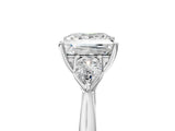 White gold Three-Stone Princess Cut Diamond Ring with Pear  Side Stones in Four-Prong Setting_21