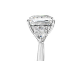 White gold Three-Stone Princess Cut Diamond Ring with Pear  Side Stones in Four-Prong Setting_27