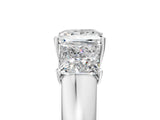 White gold Three-Stone Princess Cut Diamond Ring with Prong Setting and Classic Band_8