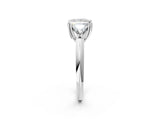 White gold Three-Stone Princess Cut Diamond Ring with Trillion Side Stones and Four-Prong Setting_60