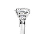 White gold Three-Stone Princess Cut Diamond Solitaire with Prong Setting and Classic Band_80
