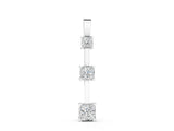 White gold Three-Stone Princess Cut Prong Set Pendant_6