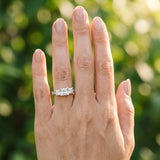 White gold Three-Stone Princess Cut Solitaire Ring with Classic Prong Setting_33