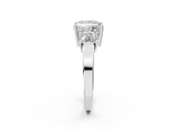 White gold Three-Stone Princess Cut Solitaire Ring with Prong Setting_23