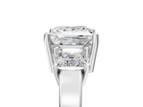 White gold Three-Stone Princess Cut Solitaire Ring with Prong Setting_26