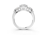 White gold Three-Stone Princess and Princess Cut Diamond Ring with Channel Band and Four-Prong Setting_31