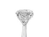 White gold Three-Stone Radiant Cut Brilliant Diamond Solitaire Ring with Tapered Band and Four-Prong Setting_18