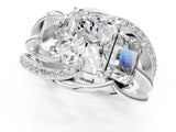 White gold Three-Stone Radiant Cut Cut Diamond Split Shank Prong Set Ring_20