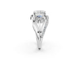 White gold Three-Stone Radiant Cut Cut Diamond Split Shank Prong Set Ring_21