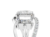White gold Three-Stone Radiant Cut Cut Diamond Split Shank Prong Set Ring_24