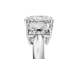 White gold Three-Stone Radiant Cut Diamond Engagement Ring with Prong Setting on a White Gold Band_43