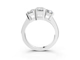 White gold Three-Stone Radiant Cut Diamond Ring with Channel Set Band and Four-Prong Setting_29