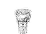 White gold Three-Stone Radiant Cut Diamond Ring with Channel-Set Band and Prong Setting_11