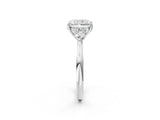 White gold Three-Stone Radiant Cut Diamond Ring with Pear  Side Stones in Four-Prong Setting_28