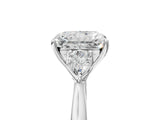 White gold Three-Stone Radiant Cut Diamond Ring with Pear  Side Stones in Four-Prong Setting_31