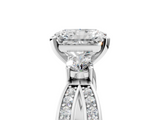 White gold Three-Stone Radiant Cut Diamond Twist Band with Prong Setting_75