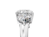 White gold Three-Stone Radiant Cut Solitaire Ring with Prong Setting on a Classic Band_100