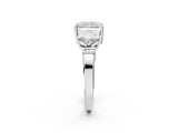 White gold Three-Stone Radiant and Princess Cut Diamond Ring with Channel Band and Four-Prong Setting_30