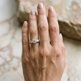 White gold Three-Stone Round Brilliant Channel Set Diamond Ring with Bar Prong Setting_28