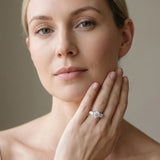 White gold Three-Stone Round Brilliant Diamond Ring with Channel Setting and White Gold Band_28