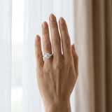 White gold Three-Stone Round Brilliant Diamond Solitaire Ring with Tapered Band and Four-Prong Setting_80