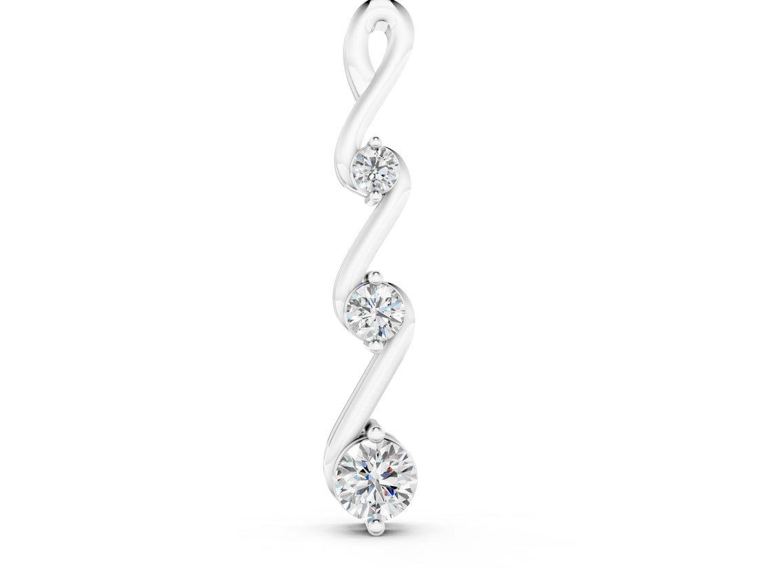 White gold Three-Stone Round Brilliant Prong Set Pendant_6