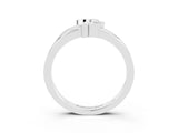 White gold Three-Stone Round Citrine Leaf Bypass Ring with Bezel Setting_9