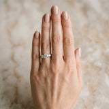 White gold Three-Stone Round Cut Channel Set Diamond Ring with Four-Prong Setting_27