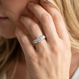 White gold Three-Stone Round Cut Channel-Set Diamond Ring with Prong Setting_18