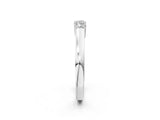 White gold Three-Stone Round Cut Diamond Channel Set Band with Prong Setting_14