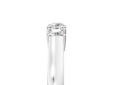 White gold Three-Stone Round Cut Diamond Channel Set Band with Prong Setting_17