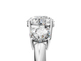 White gold Three-Stone Round Cut Diamond Engagement Ring with Prong Setting on a White Gold Band_55