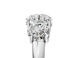 White gold Three-Stone Round Cut Diamond Engagement Ring with Prong Setting_12