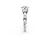 White gold Three-Stone Round Cut Diamond Ring with Channel-Set Band and Prong Setting_16