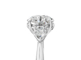 White gold Three-Stone Round Cut Diamond Ring with Pear  Side Stones in Four-Prong Setting_21