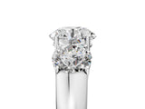 White gold Three-Stone Round Cut Diamond Ring with Prong Setting and Classic Band_8