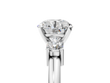 White gold Three-Stone Round Cut Diamond Solitaire with Prong Setting and Classic Band_57