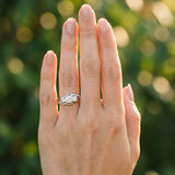 White gold Three-Stone Round Cut Diamond Split Shank Prong Set Ring_21