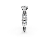 White gold Three-Stone Round Cut Diamond Twist Band with Prong Setting_72