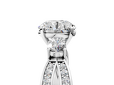 White gold Three-Stone Round Cut Diamond Twist Band with Prong Setting_75