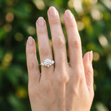 White gold Three-Stone Round Cut Solitaire Diamond Ring with Prong Setting_28