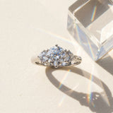 White gold Three-Stone Round Cut Solitaire Diamond Ring with Prong Setting_31