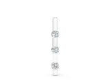 White gold Three-Stone Round Diamond Bar Pendant with Channel Setting_3