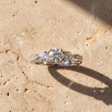 White gold Three-Stone Round Diamond Channel Set Engagement Ring with Prong Setting_39