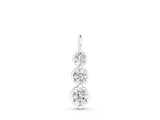 White gold Three-Stone Round Diamond Drop Pendant with Prong Setting_13