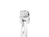 White gold Three-Stone Round Diamond Half Bezel Prong Band_17