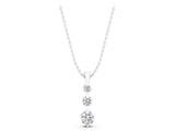 White gold Three-Stone Round Diamond Prong-Set Pendant_12