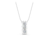 White gold Three Stone Round Diamond Shared Prong Pendant_7